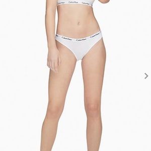 Calvin Klein Logo Cotton Bikini Bottom
